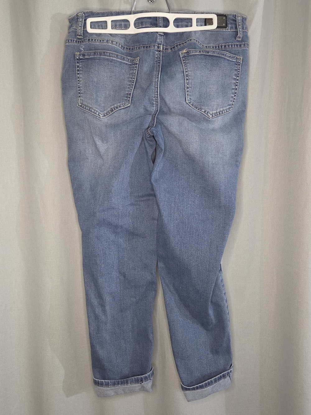 Blue Embroidered Ankle Cut Women’s Jeans By Earl Size 10 - Picture 3 of 13